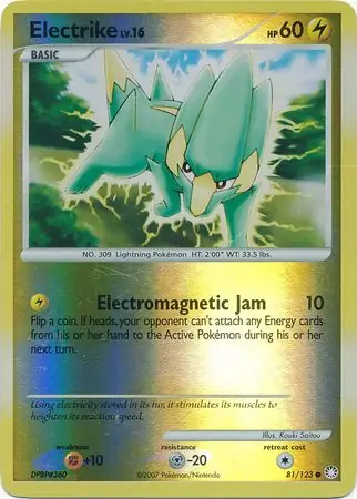 Electrike [Reverse Holo] #81 Pokémon Card from Pokemon Mysterious Treasures Set 