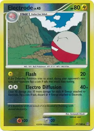 Electrode [Reverse Holo] #37 Pokémon Card from Pokemon Stormfront Set 
