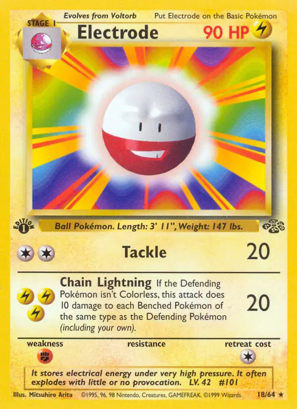 Electrode #18 Pokémon Card from Pokemon Jungle Set 