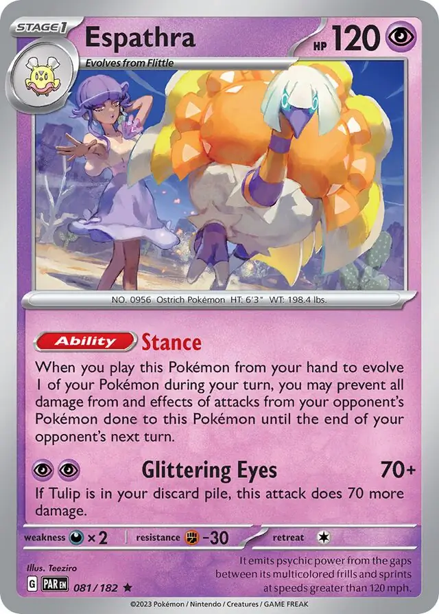 Espathra [Cosmos Holo] #81 from Paradox Rift Pokémon card set