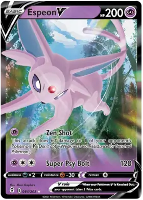 Espeon V [Prize Pack] #64 from Evolving Skies Pokémon card set