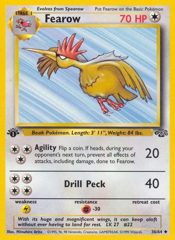 Fearow #36 Pokémon Card from Pokemon Jungle Set 
