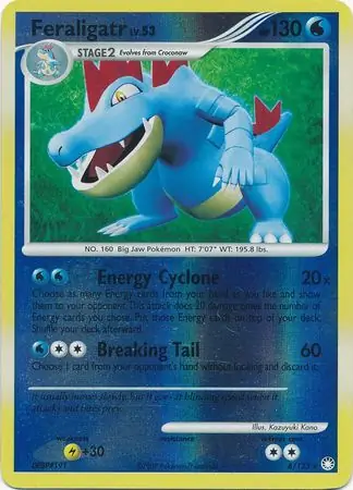 Feraligatr [Reverse Holo] #8 from Mysterious Treasures Pokémon card set