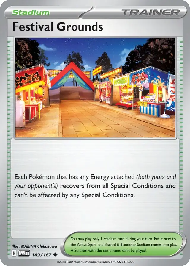 Festival Grounds [Prize Pack] #149 Pokémon Card from Pokemon Twilight Masquerade Set 