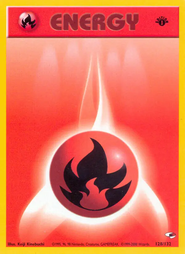 Fire Energy #128 Pokémon Card from Pokemon Gym Heroes Set