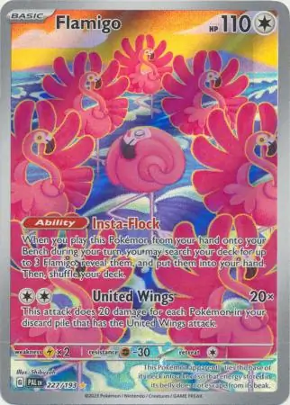 Flamigo #227 from Paldea Evolved Pokémon card set