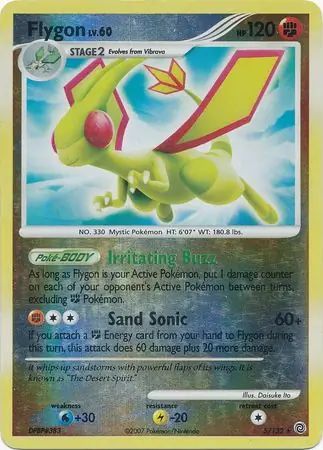 Flygon [Reverse Holo] #5 from Rising Rivals Pokémon card set