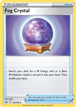 Fog Crystal [Prize Pack] #140 Pokémon Card from Pokemon Chilling Reign Set 
