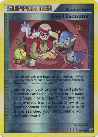Fossil Excavator [Reverse Holo] #82 Pokémon Card from Pokemon Majestic Dawn Set 