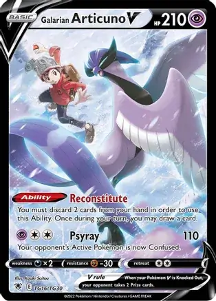 Galarian Articuno V #TG16 from Astral Radiance Pokémon card set