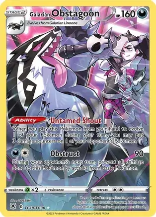 Galarian Obstagoon #TG10 Pokémon Card from Pokemon Astral Radiance Set