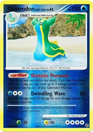 Gastrodon East Sea [Reverse Holo] #8 from Secret Wonders Pokémon card set