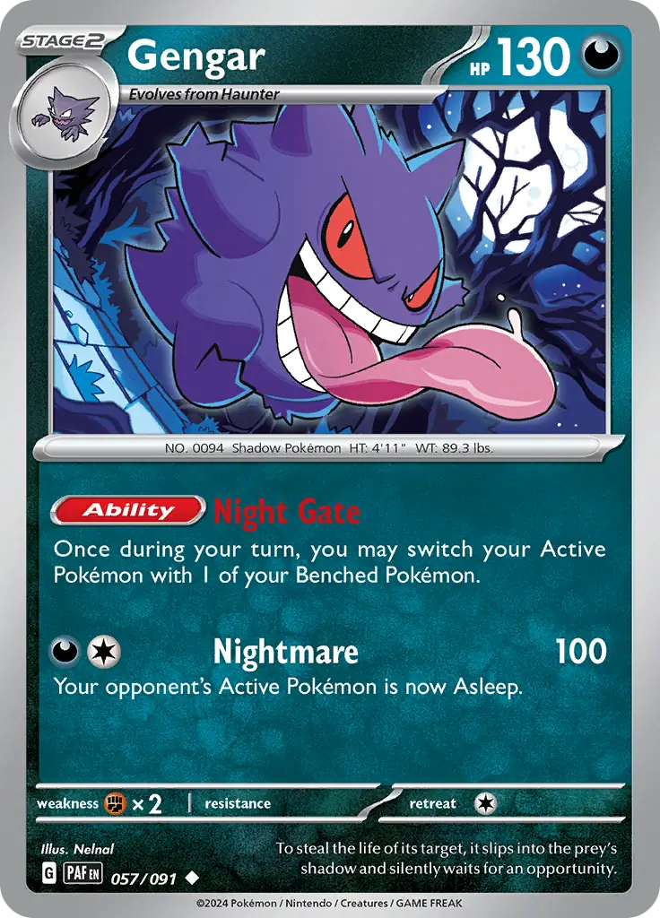 Gengar #57 from Chilling Reign Pokémon card set
