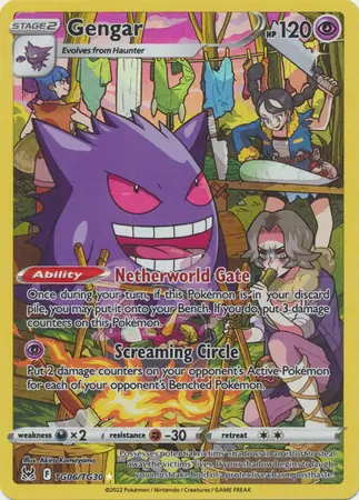 Gengar #TG06 from Lost Origin Pokémon card set