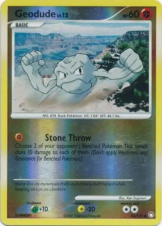 Geodude [Reverse Holo] #84 from Mysterious Treasures Pokémon card set