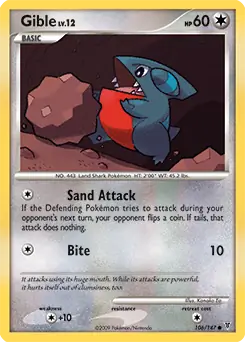 Gible [Crosshatch Holo League] #106 from Supreme Victors Pokémon card set