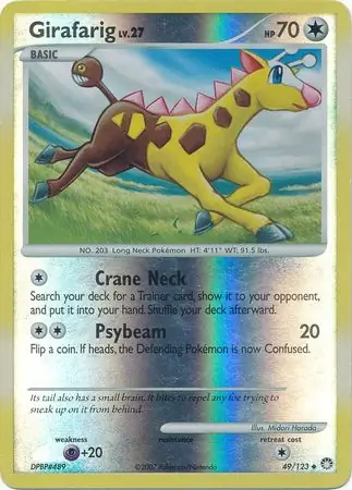 Girafarig [Reverse Holo] #49 from Mysterious Treasures Pokémon card set