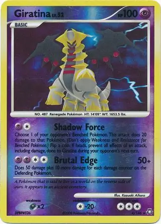 Giratina [Reverse Holo] #4 from Legends Awakened Pokémon card set