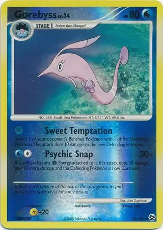 Gorebyss [Reverse Holo] #38 from Great Encounters Pokémon card set