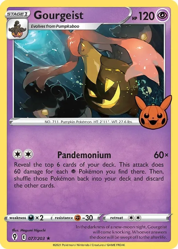 Gourgeist [Holo] #77 Pokémon Card from Pokemon Trick or Trade 2022 Set 