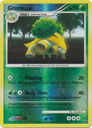 Grotle [Reverse Holo] #37 Pokémon Card from Pokemon Majestic Dawn Set 