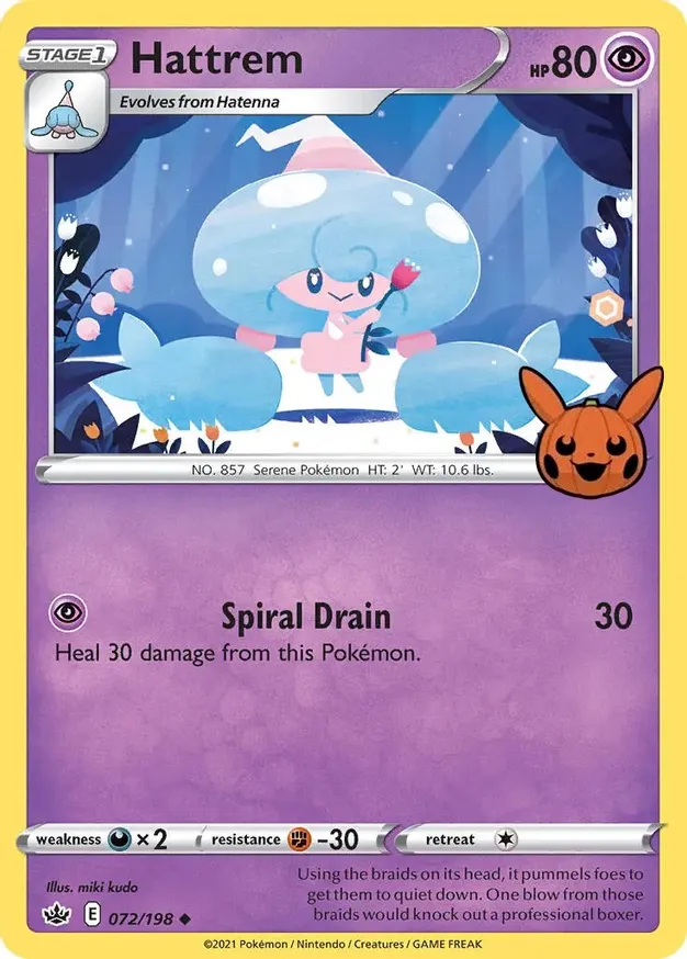 Hattrem #72 Pokémon Card from Pokemon Chilling Reign Set 