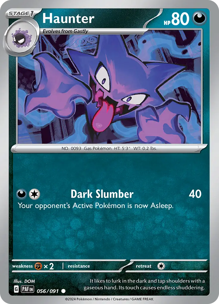 Haunter #56 Pokémon Card from Pokemon Chilling Reign Set 