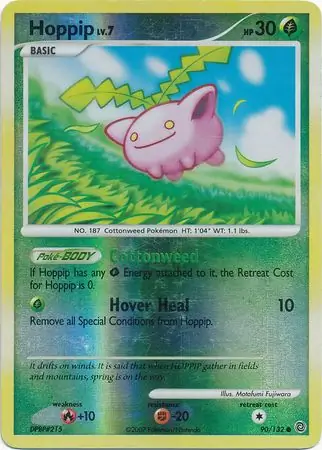 Hoppip [Reverse Holo] #90 Pokémon Card from Pokemon Secret Wonders Set 