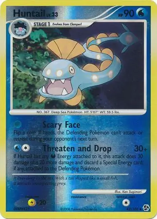 Huntail [Reverse Holo] #42 Pokémon Card from Pokemon Great Encounters Set 