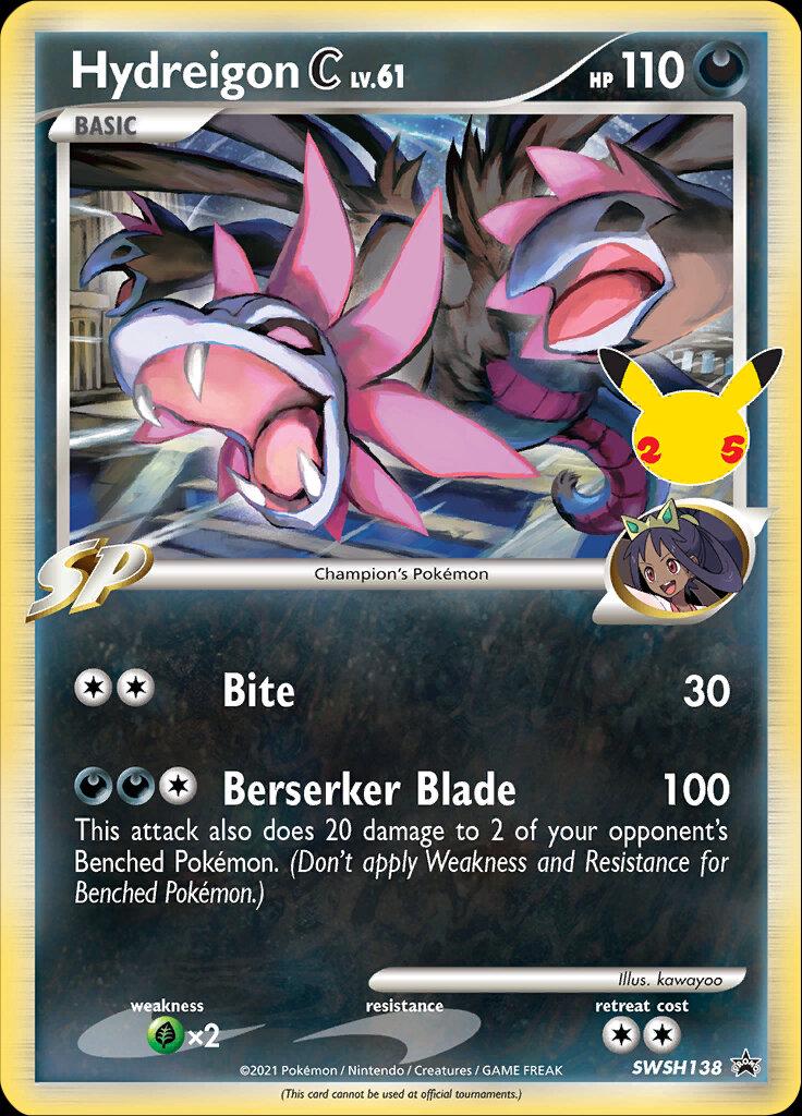Hydreigon C [Jumbo] #SWSH138 from Celebrations Pokémon card set