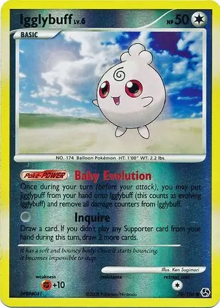 Igglybuff [Reverse Holo] #70 from Great Encounters Pokémon card set