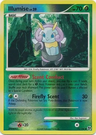 Illumise [Reverse Holo] #71 from Great Encounters Pokémon card set