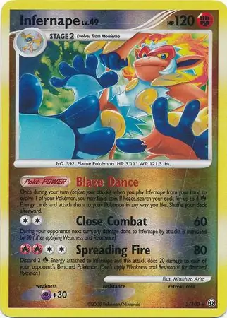 Infernape [Reverse Holo] #3 Pokémon Card from Pokemon Stormfront Set 