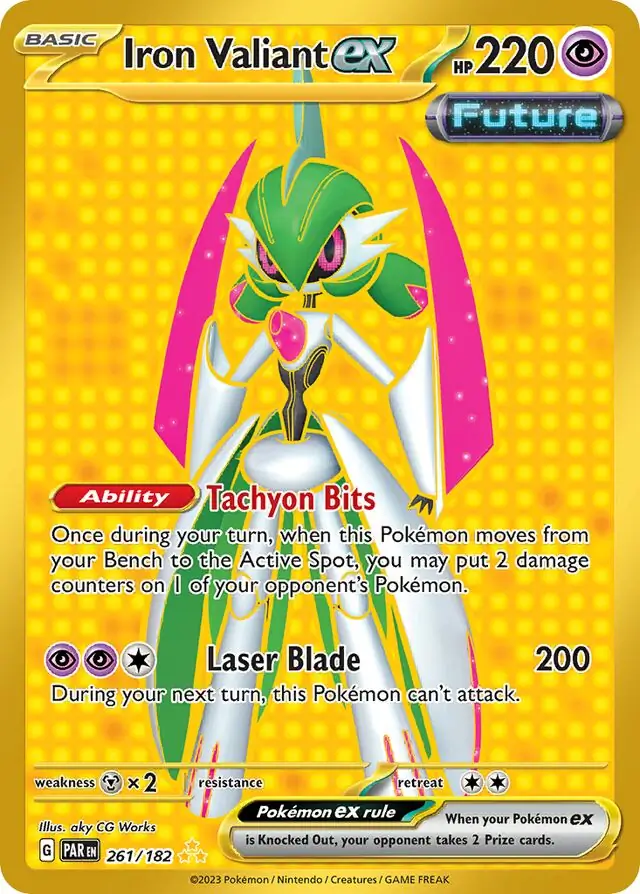 Iron Valiant ex #261 from Paradox Rift Pokémon card set