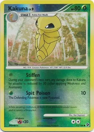 Kakuna [Reverse Holo] #73 Pokémon Card from Pokemon Great Encounters Set 