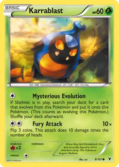 Karrablast [Series Championship] #8 from Noble Victories Pokémon card set