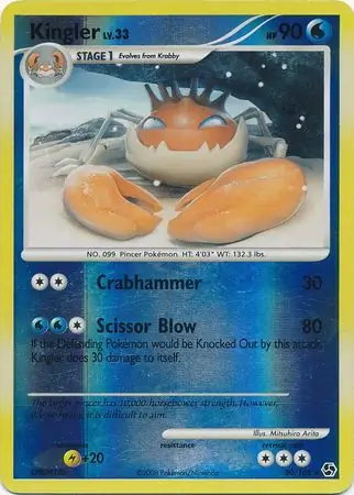 Kingler [Reverse Holo] #20 from Great Encounters Pokémon card set