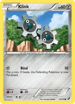 Klink [Cracked Ice] #74 Pokémon Card from Pokemon Black & White Set 