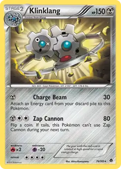 Klinklang [Cracked Ice] #76 Pokémon Card from Pokemon Black & White Set 
