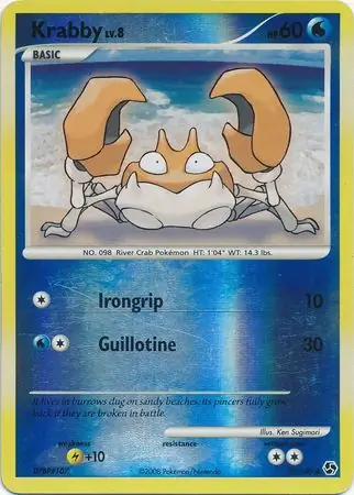 Krabby [Reverse Holo] #75 Pokémon Card from Pokemon Great Encounters Set 