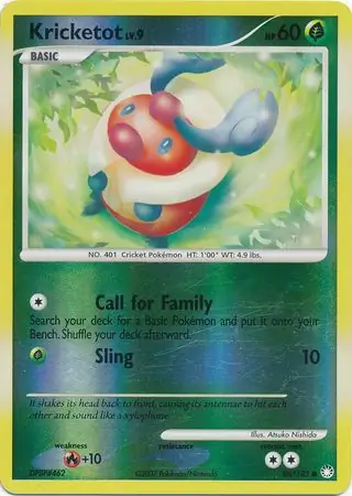 Kricketot [Reverse Holo] #86 Pokémon Card from Pokemon Mysterious Treasures Set 