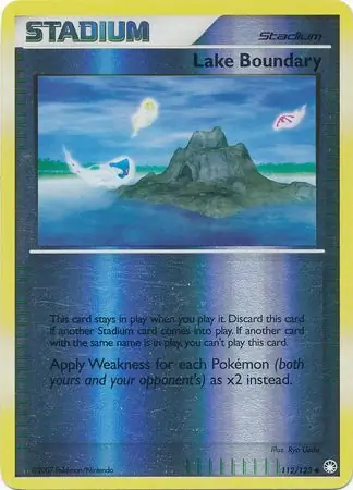 Lake Boundary [Reverse Holo] #112 Pokémon Card from Pokemon Mysterious Treasures Set 