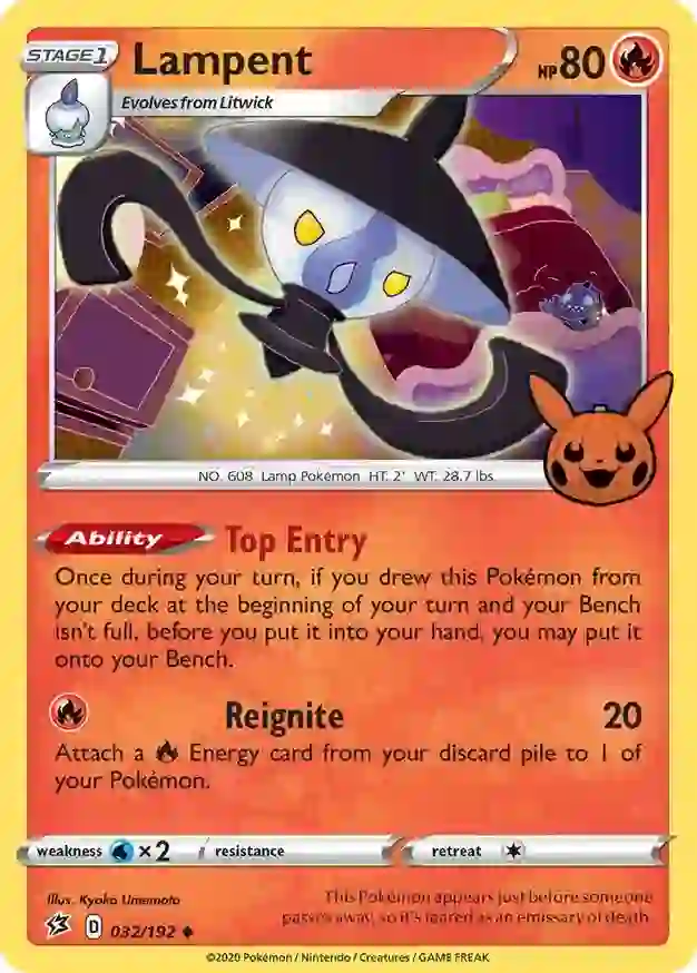 Lampent #32 Pokémon Card from Pokemon Rebel Clash Set