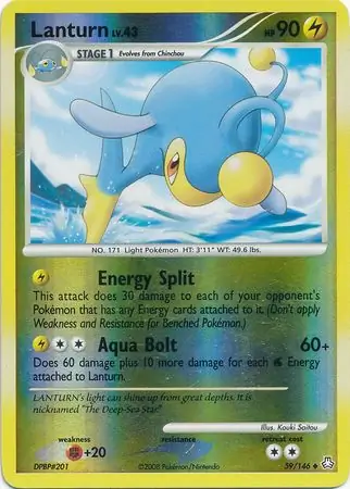 Lanturn [Reverse Holo] #59 Pokémon Card from Pokemon Legends Awakened Set 