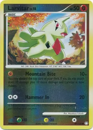 Larvitar [Reverse Holo] #87 from Mysterious Treasures Pokémon card set