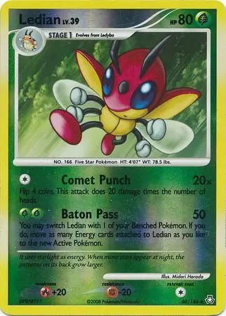 Ledian [Reverse Holo] #60 Pokémon Card from Pokemon Legends Awakened Set 