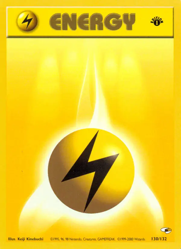Lightning Energy #130 Pokémon Card from Pokemon Gym Heroes Set