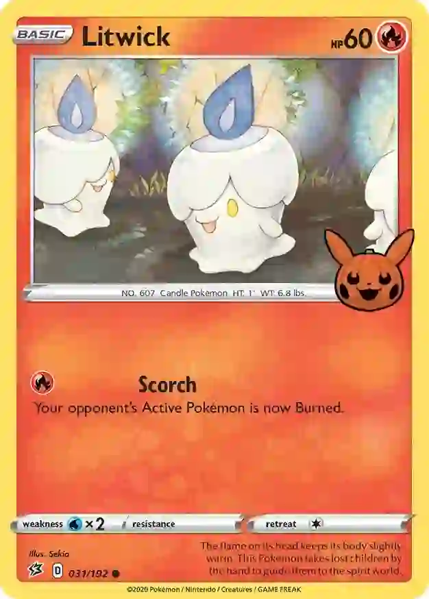 Litwick #31 Pokémon Card from Pokemon Rebel Clash Set
