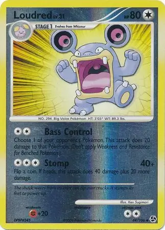 Loudred [Reverse Holo] #44 from Great Encounters Pokémon card set