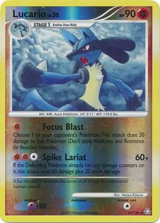 Lucario [Reverse Holo] #61 from Legends Awakened Pokémon card set